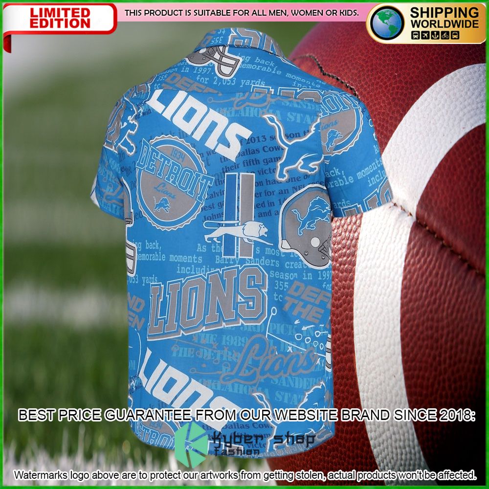 detroit lions blue hawaiian shirt limited editionqndfn