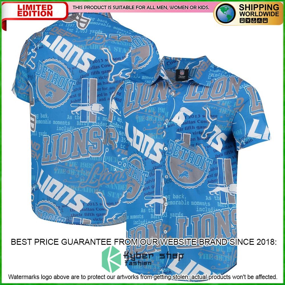 detroit lions blue hawaiian shirt limited editionwt7q4