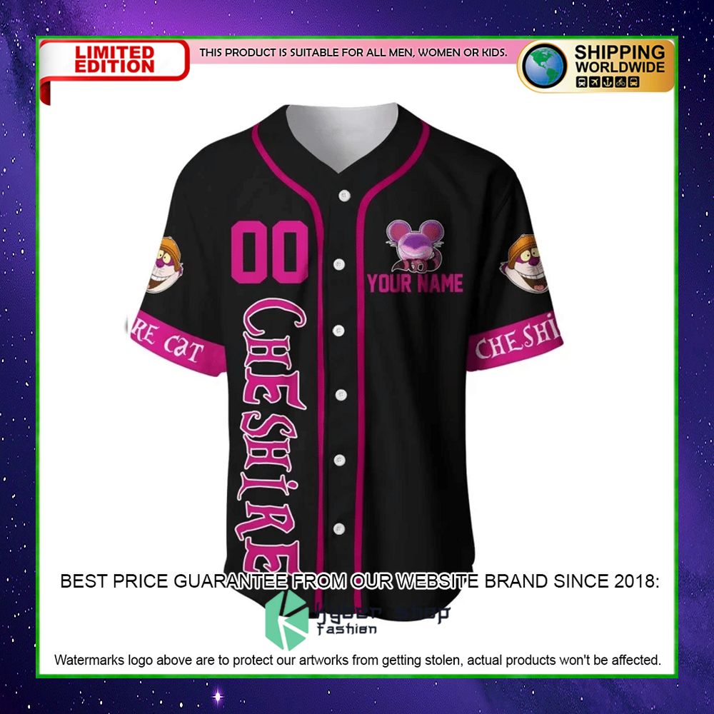 disney cheshire cat personalized baseball jersey limited