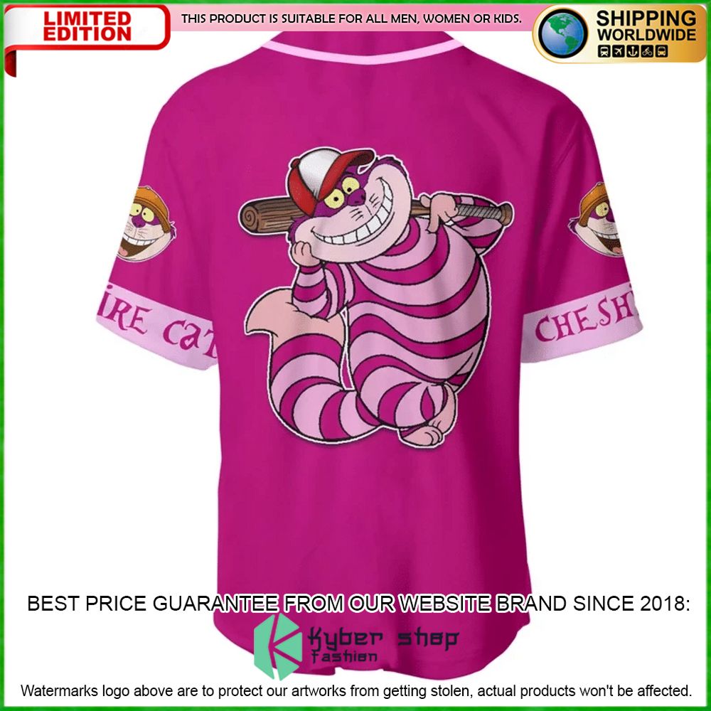disney cheshire cat pink personalized baseball jersey limited editionrcfst