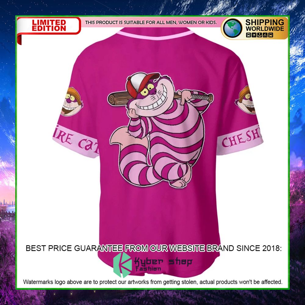 disney cheshire cat pink personalized baseball jersey limited editiony5ejw