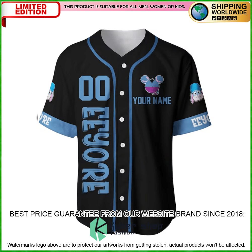 eeyore winniethepooh disney personalized baseball jersey limited editionc1fsl