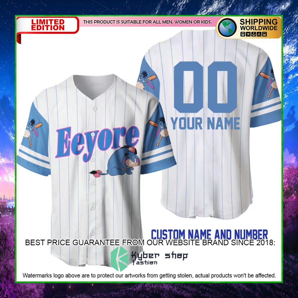 eeyore winniethepooh personalized baseball jersey limited editionszwaz
