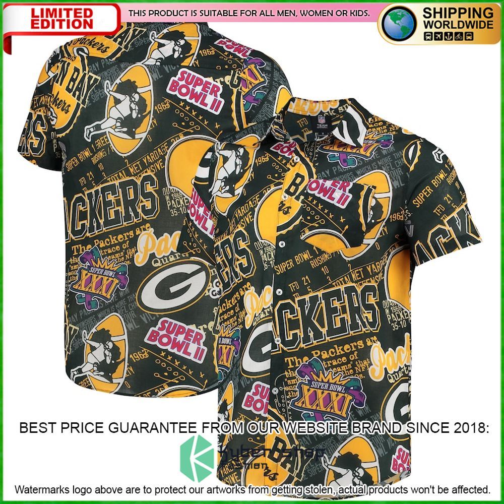 Green Bay Packers Green Hawaiian Shirt - LIMITED EDITION