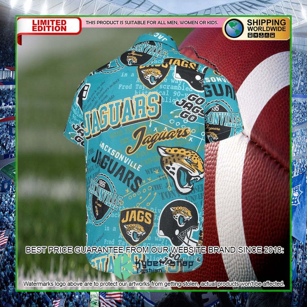 jacksonville jaguars teal hawaiian shirt limited edition4lp6o