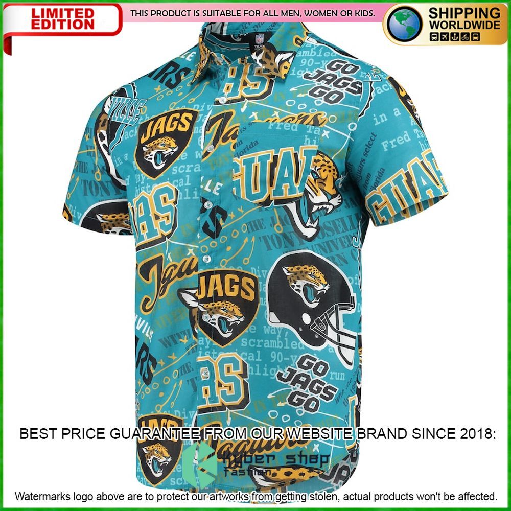jacksonville jaguars teal hawaiian shirt limited edition7w1kc