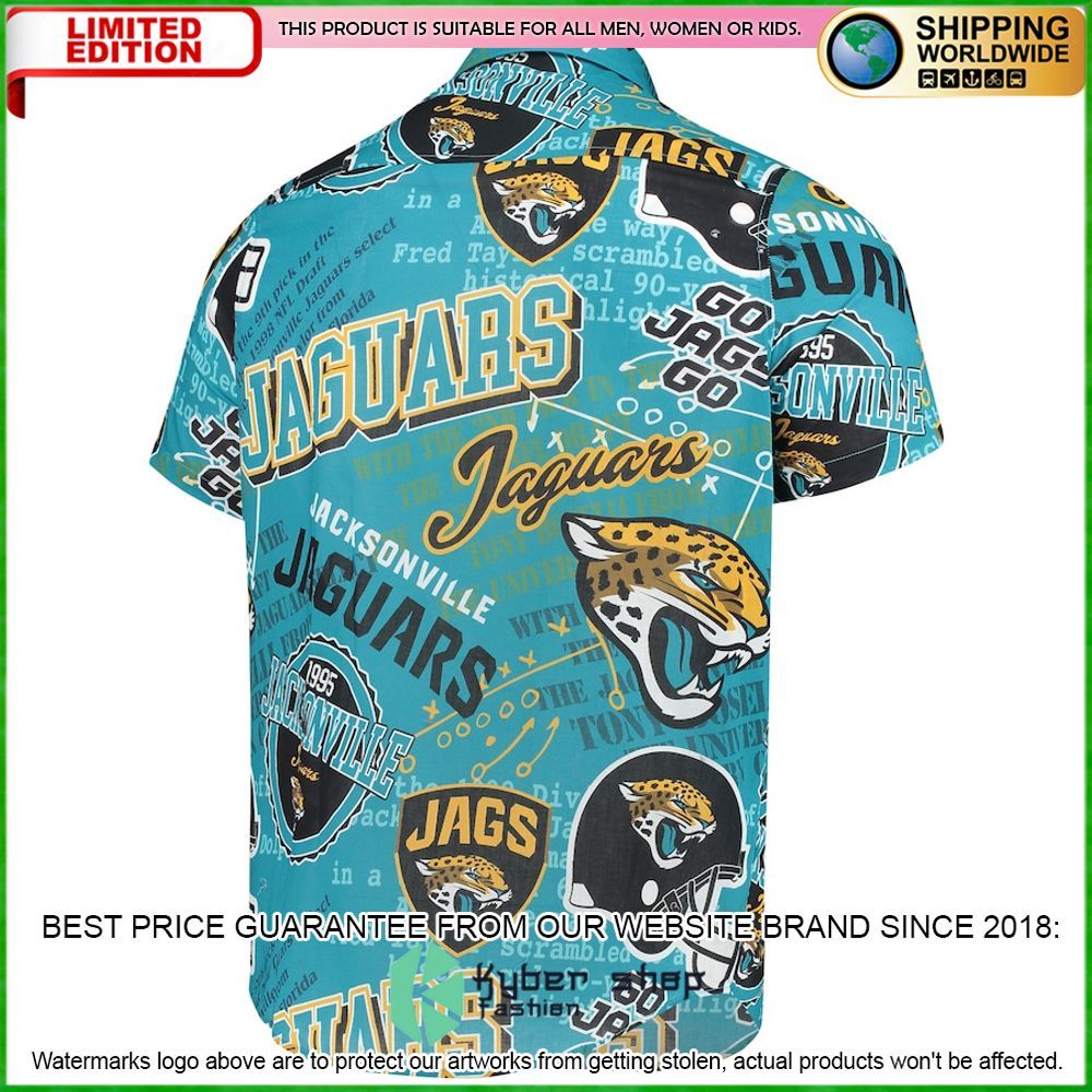 jacksonville jaguars teal hawaiian shirt limited editionv27ad