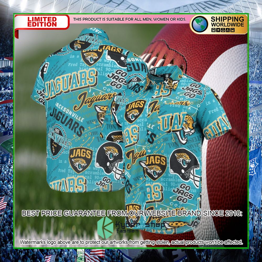 jacksonville jaguars teal hawaiian shirt limited editiony34pa