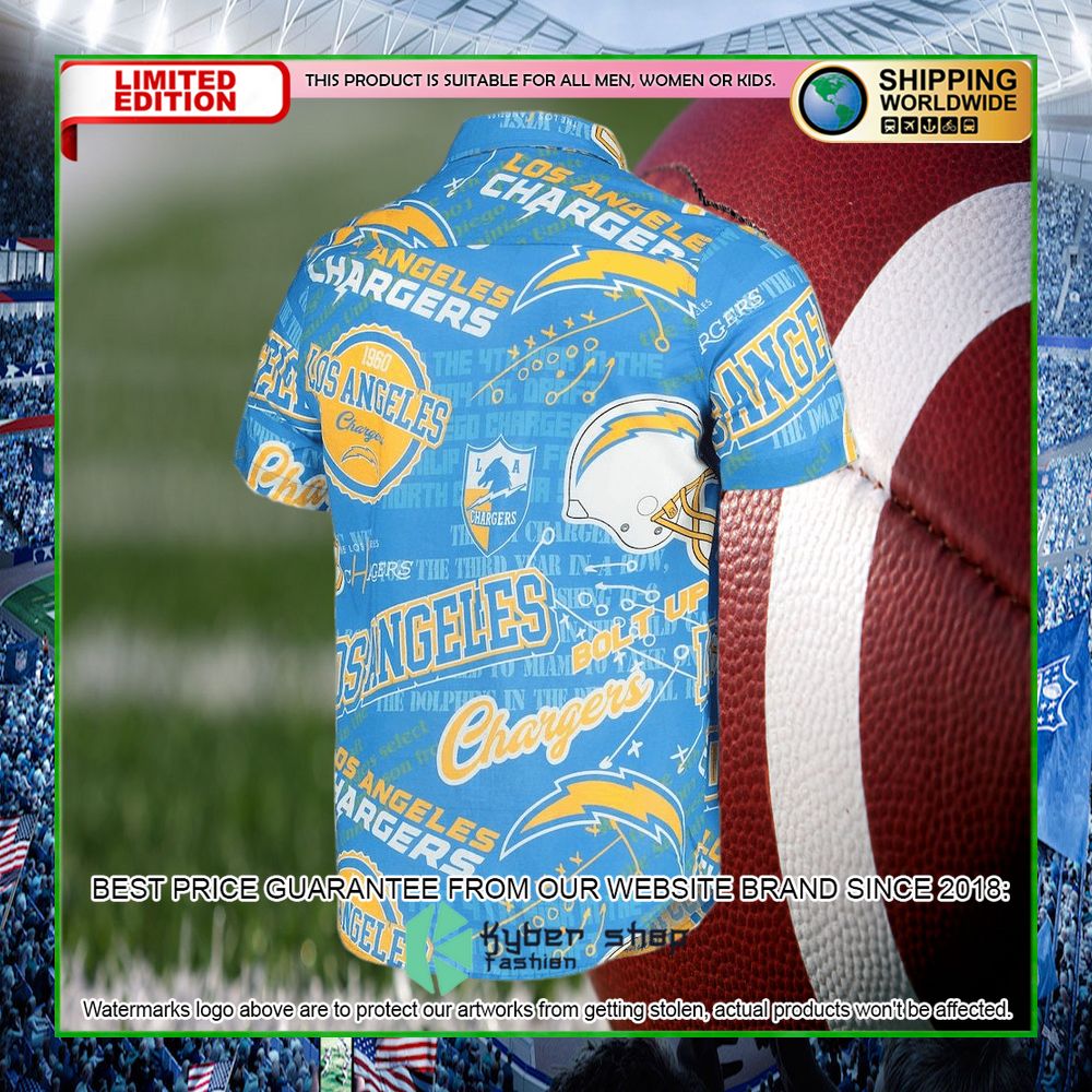 los angeles chargers powder blue hawaiian shirt limited editionfechm