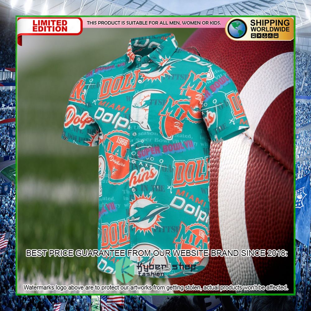 miami dolphins aqua hawaiian shirt limited editionctt45