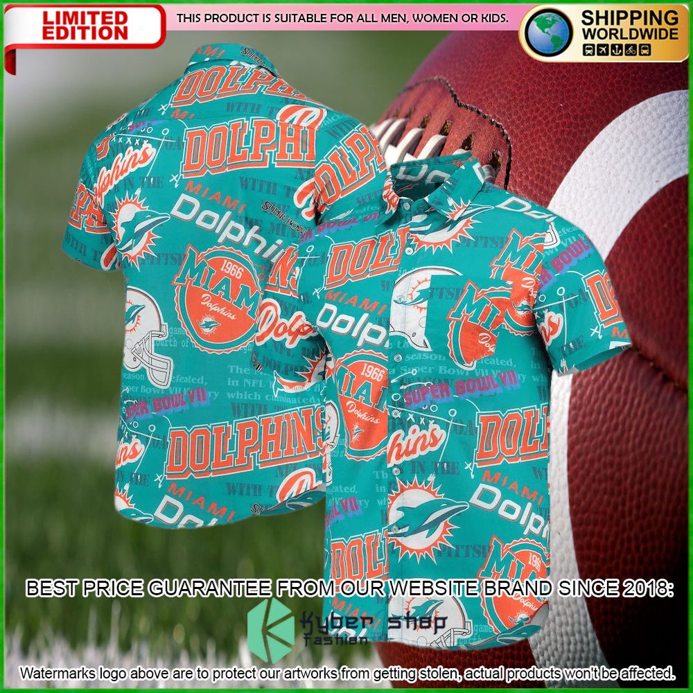 miami dolphins aqua hawaiian shirt limited editionfiiiu