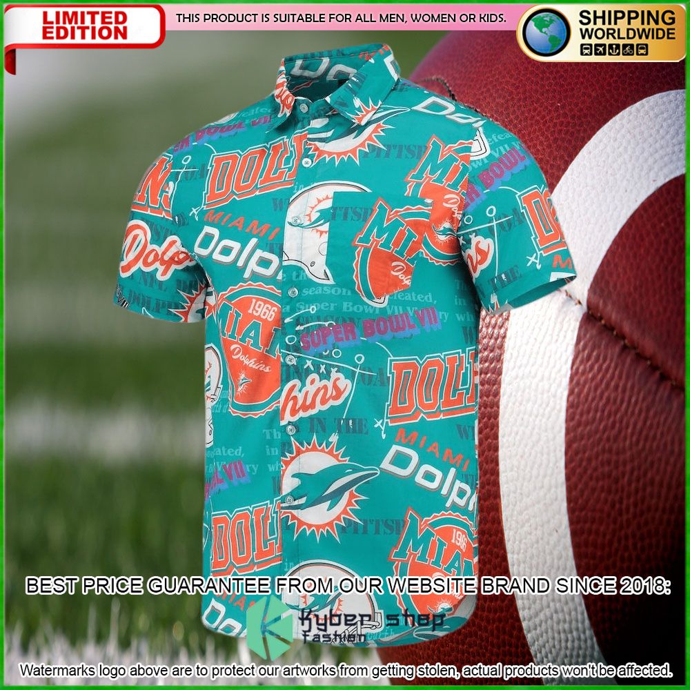 miami dolphins aqua hawaiian shirt limited editiongctwz