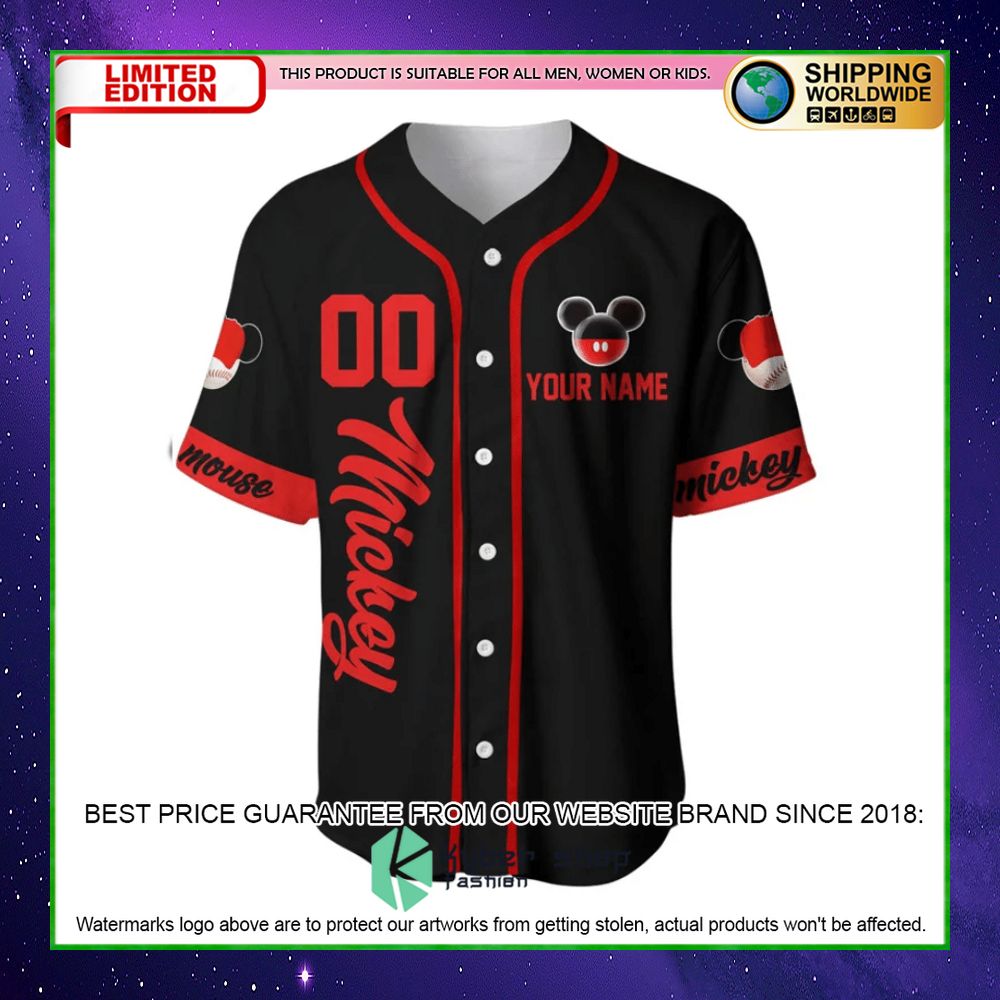 mickey mouse personalized baseball jersey limited editiongkf5j