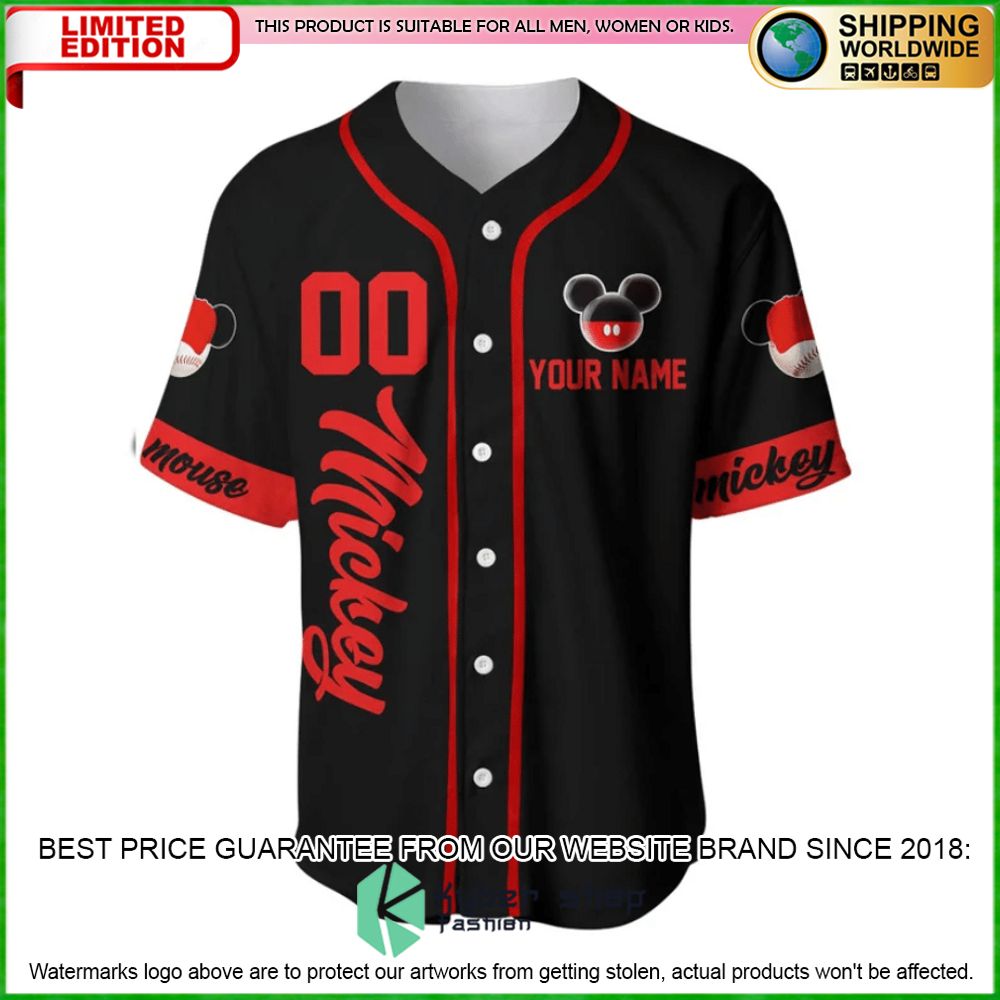 mickey mouse personalized baseball jersey limited