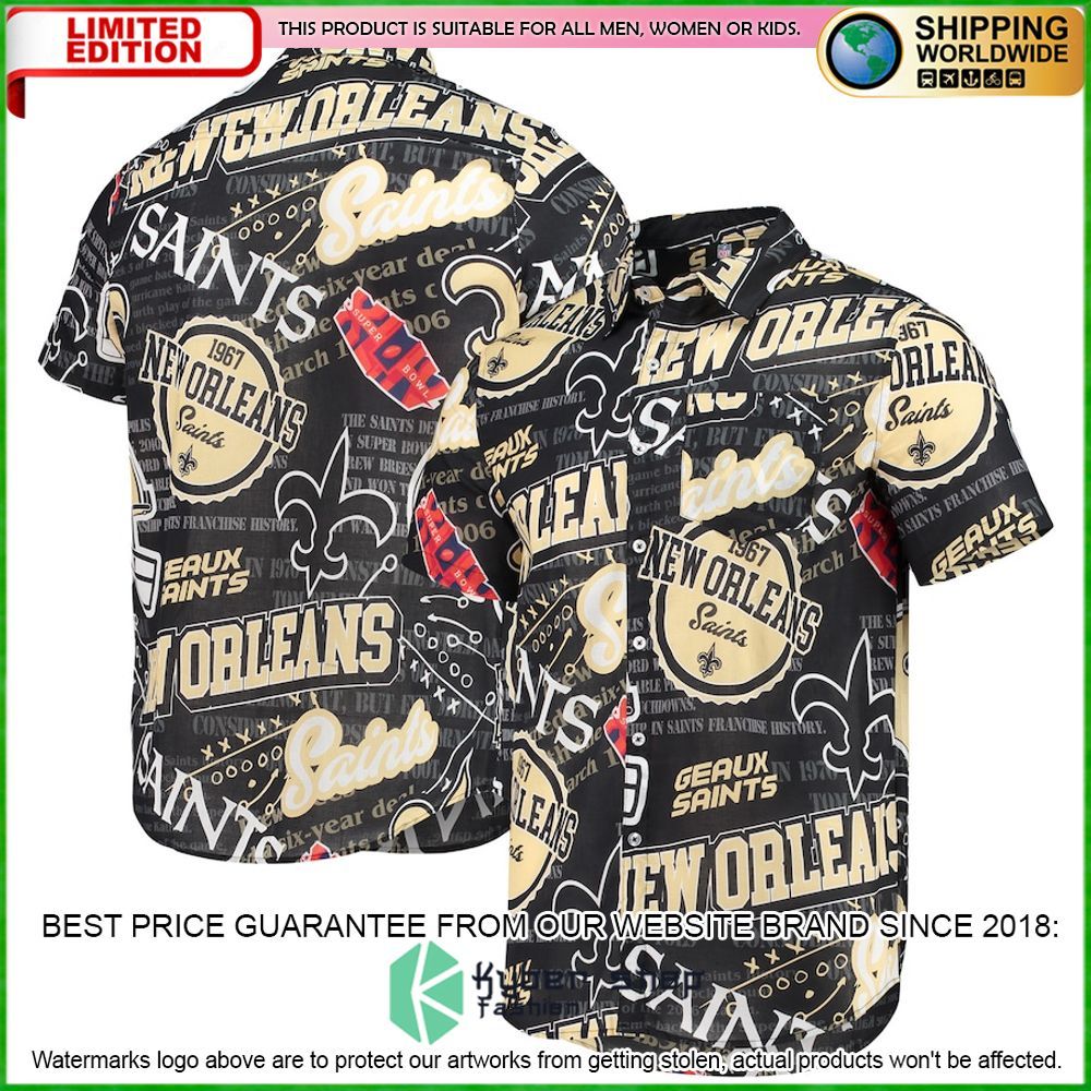 new orleans saints black hawaiian shirt limited editionwwoyj