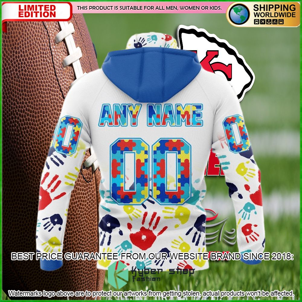 nfl kansas city chiefs autism awareness personalized hoodie