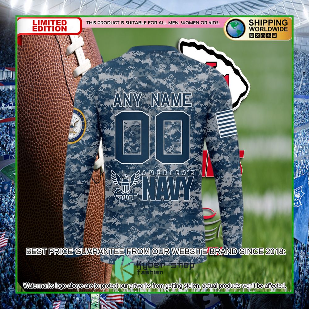 nfl kansas city chiefs team honor us navy veterans personalized hoodie shirtng8fb