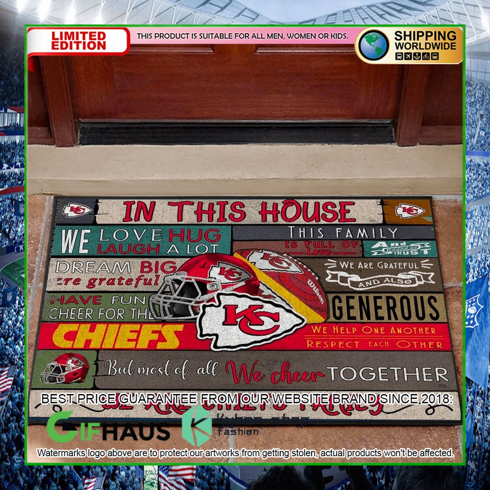 NFL Kansas City Chiefs We Are Chiefs Family Doormat - LIMITED EDITION