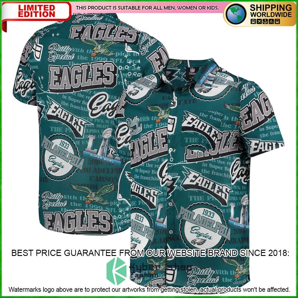 philadelphia eagles midnight green hawaiian shirt limited edition7cvkm