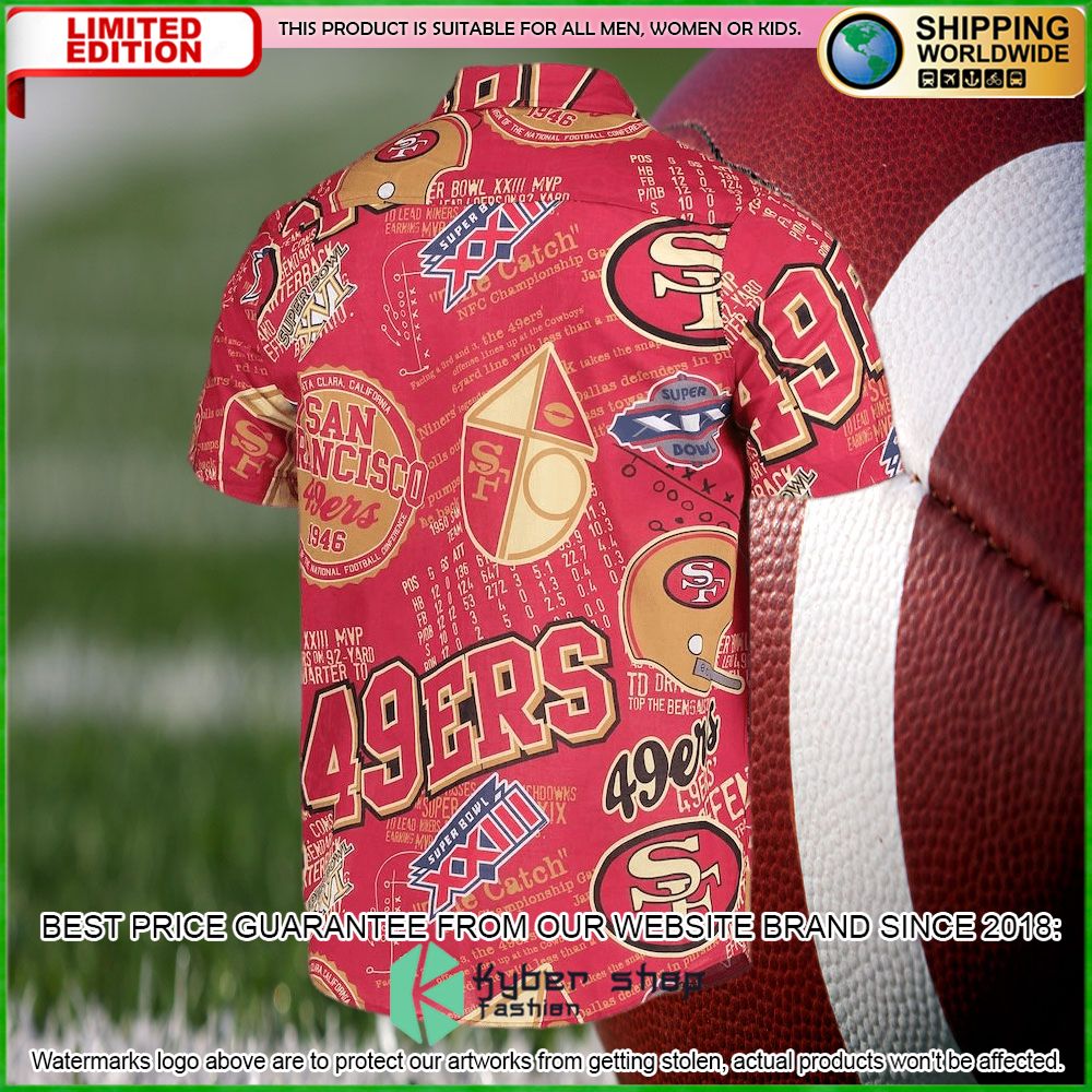 san francisco 49ers scarlet hawaiian shirt limited edition5psiv
