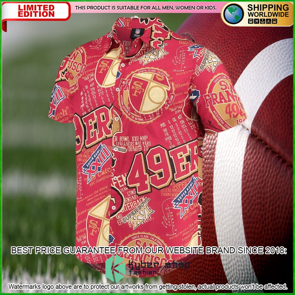 san francisco 49ers scarlet hawaiian shirt limited editionz4auw