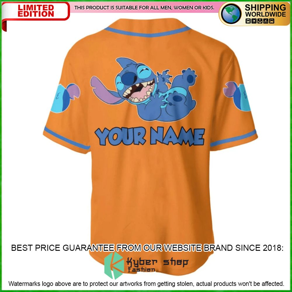 stitch orange custom name baseball jersey limited editionl67jp