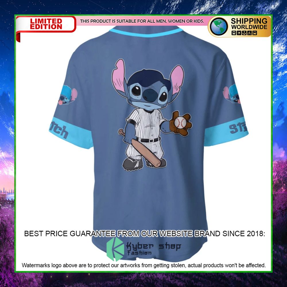 stitch personalized blue baseball jersey limited editionttaln