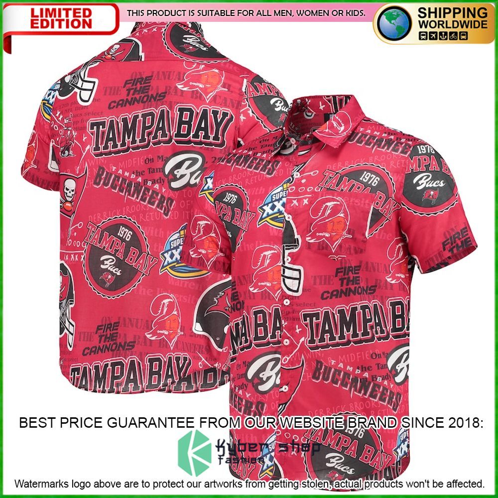 Tampa Bay Buccaneers Red Hawaiian Shirt - LIMITED EDITION