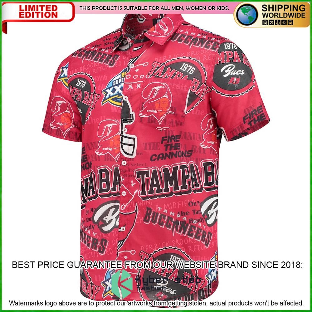 tampa bay buccaneers red hawaiian shirt limited editionk55se