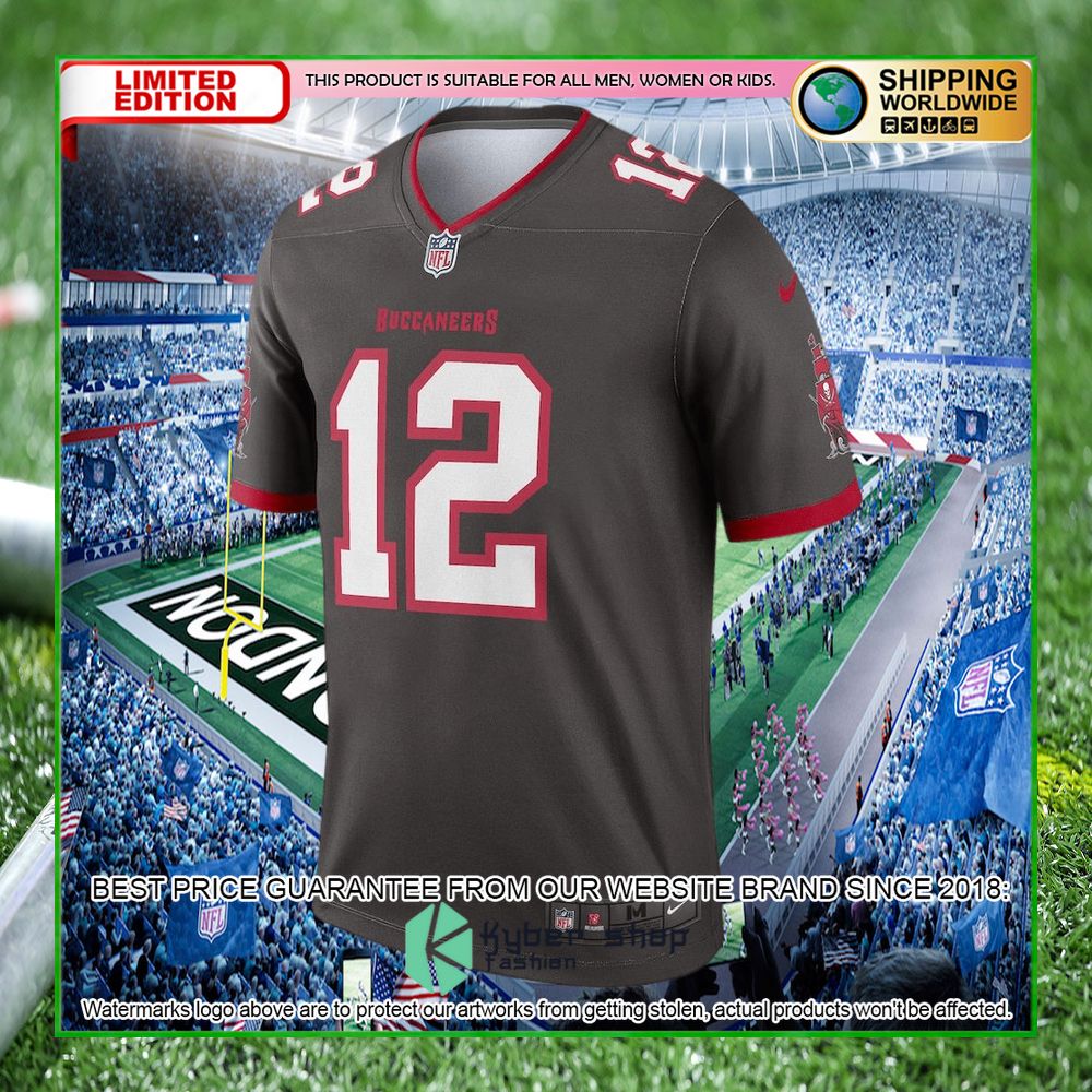 tom brady tampa bay buccaneers nike pewter football jersey limited editiontjcmj