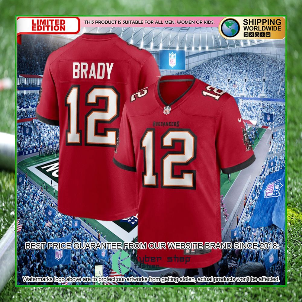 tom brady tampa bay buccaneers nike red football jersey limited editionakevo