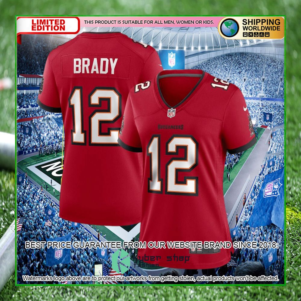 tom brady tampa bay buccaneers nike womens red football jersey limited editionfgzs2