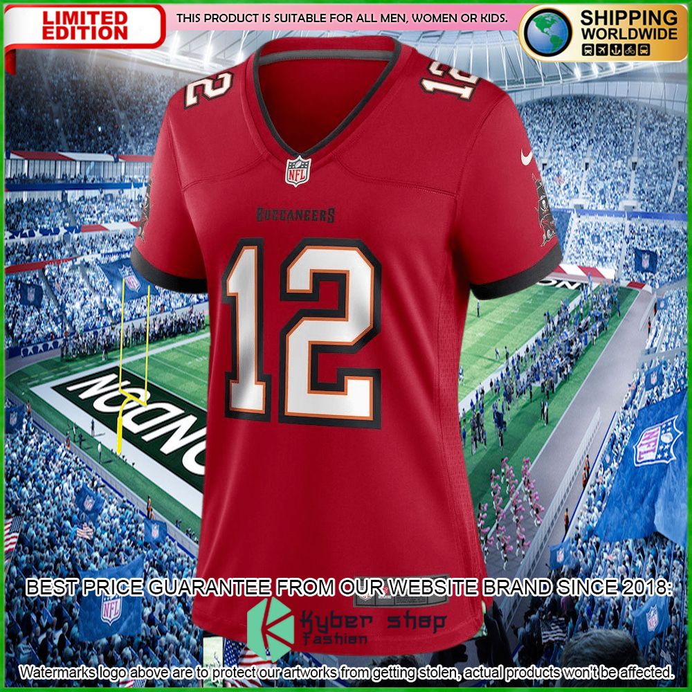 tom brady tampa bay buccaneers nike womens red football jersey limited editionihs2z