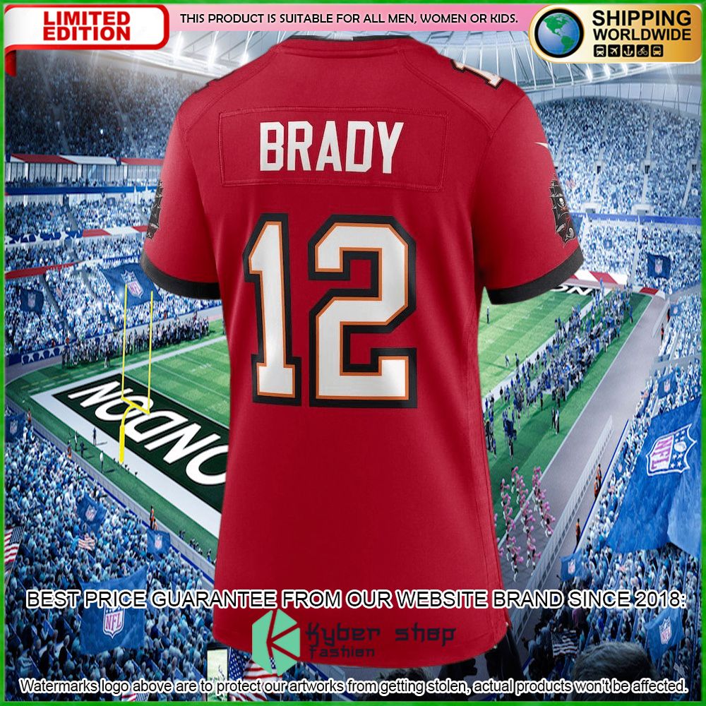 tom brady tampa bay buccaneers nike womens red football jersey limited editionpmpgr