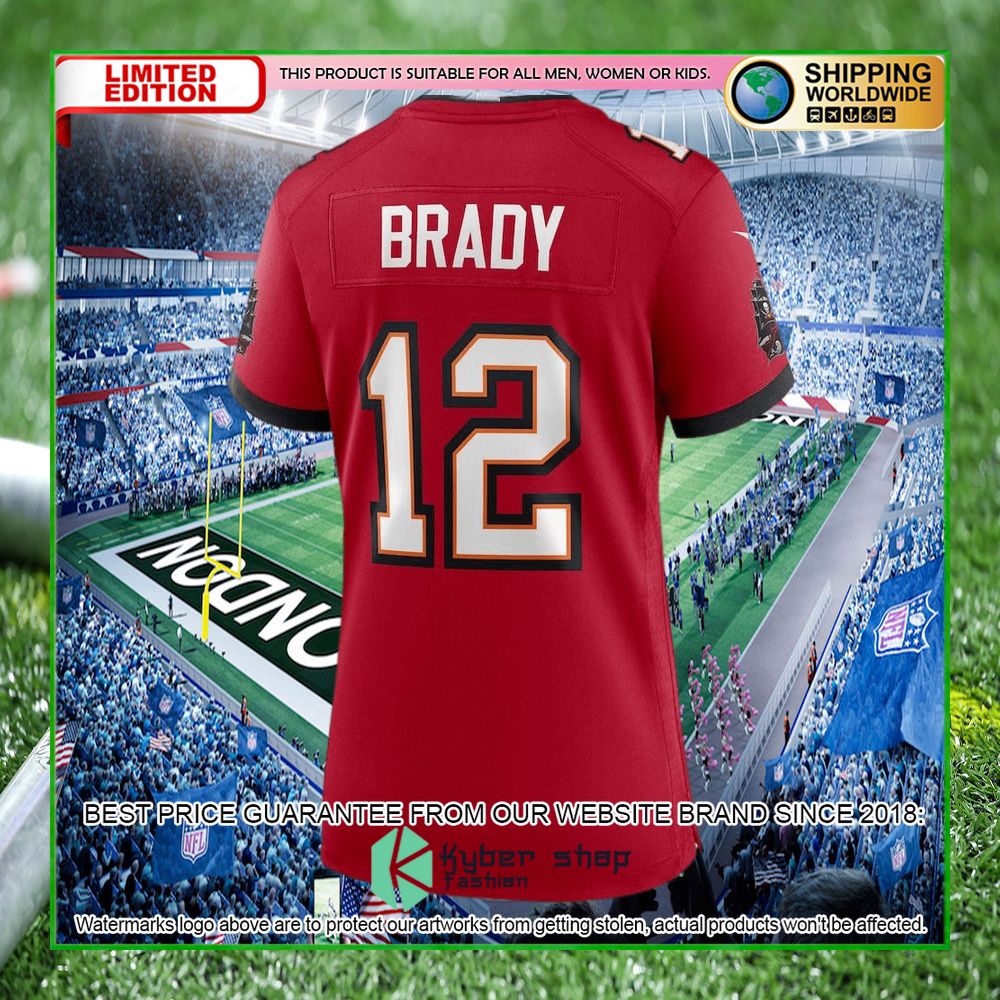 tom brady tampa bay buccaneers nike womens red football jersey limited editionpp2iw