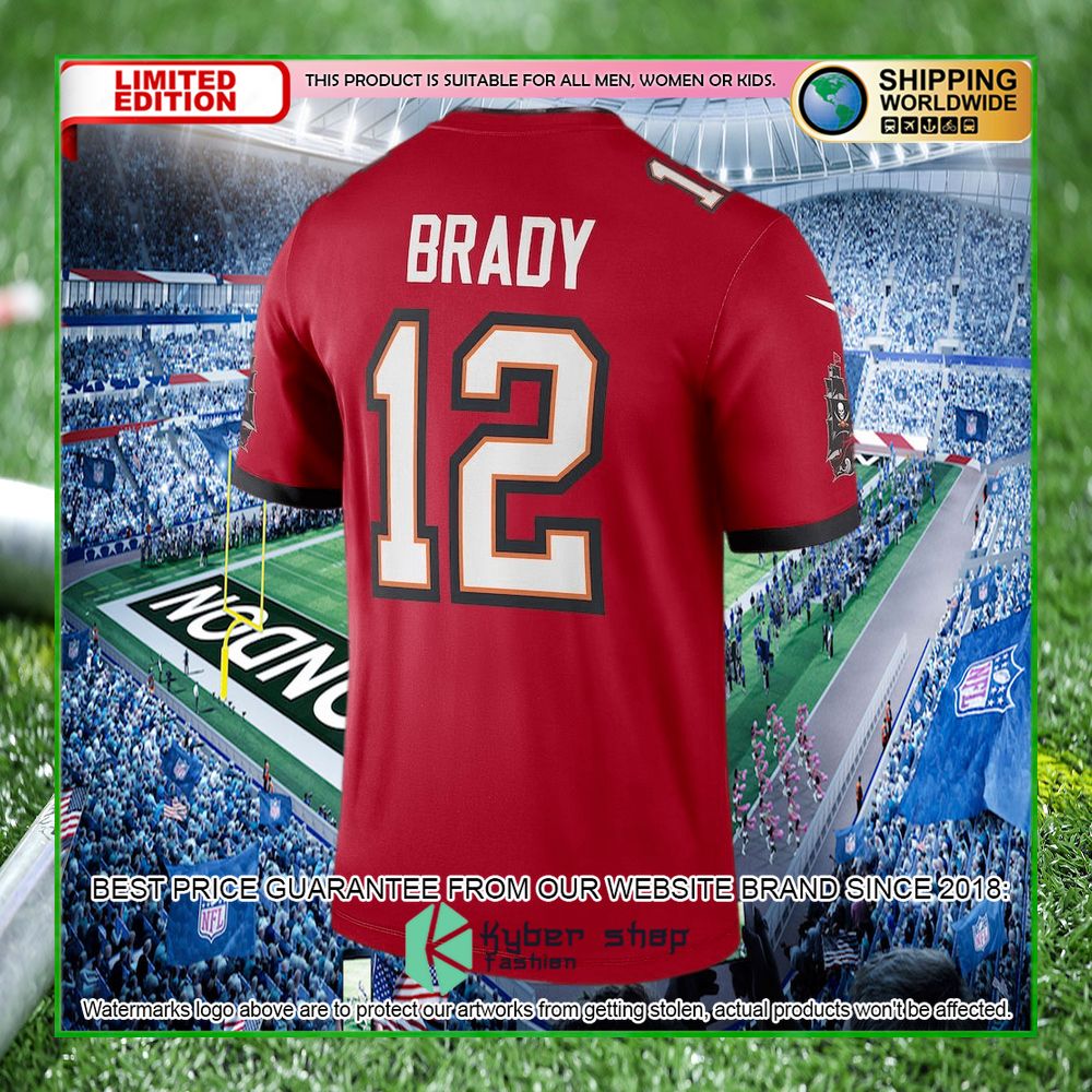 tom brady tampa bay buccaneers team nike red football jersey limited editiontfphc