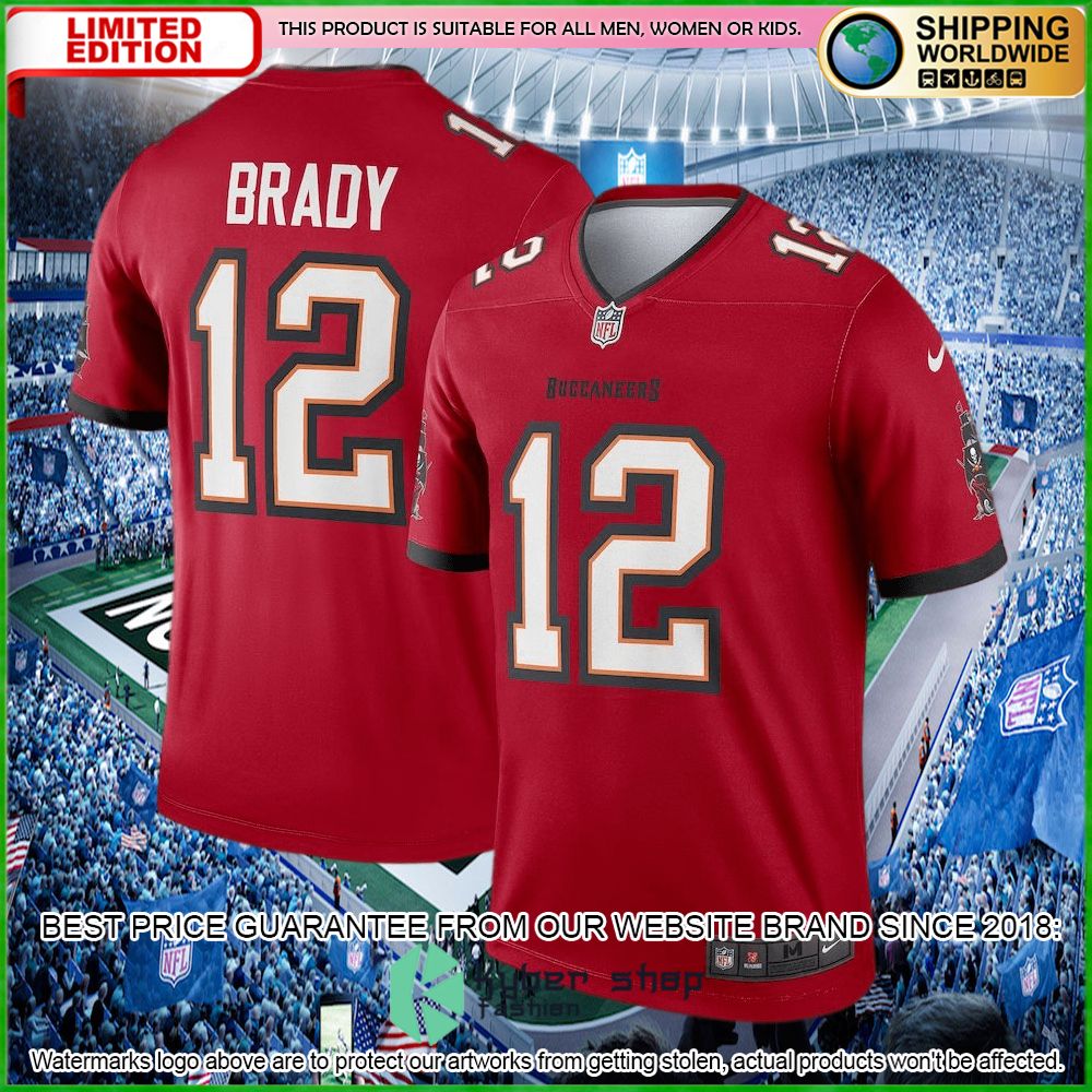 Tom Brady Tampa Bay Buccaneers Team Nike Red Football Jersey - LIMITED EDITION