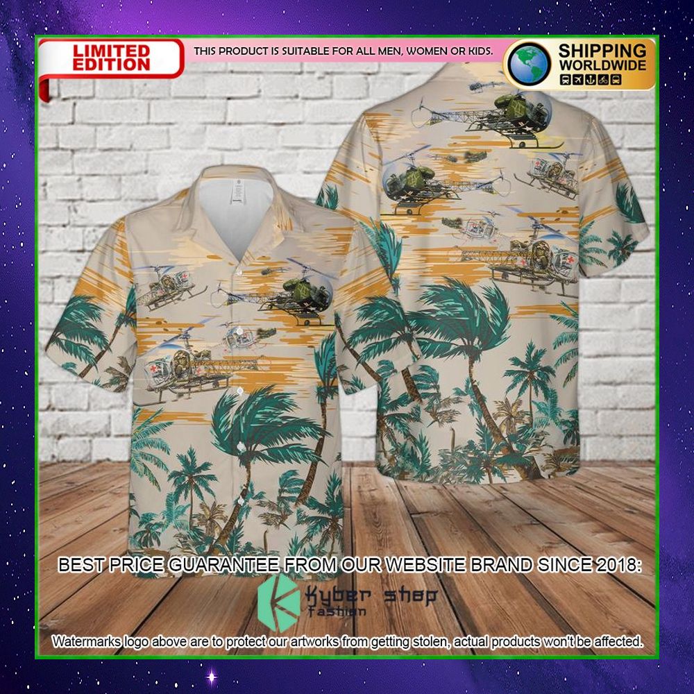 us army bell h13 sioux hawaiian shirt limited editionsemcn