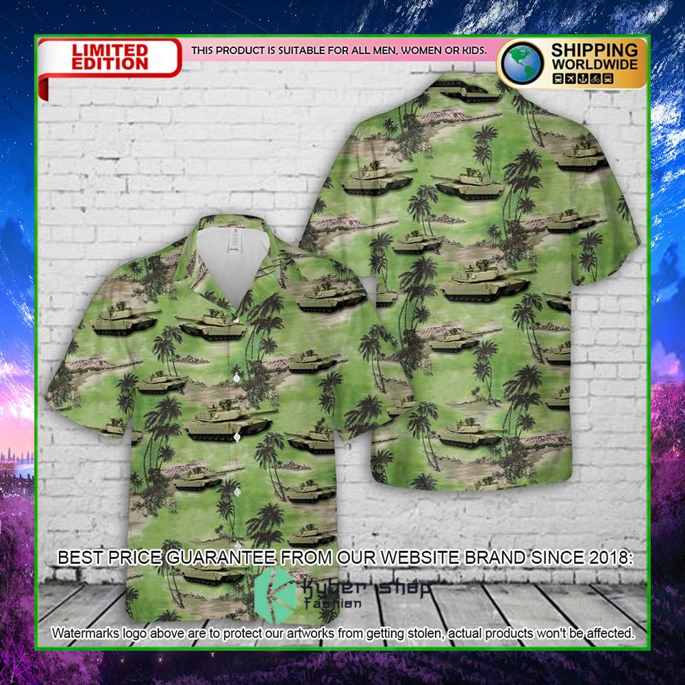 us army m1 abrams hawaiian shirt limited