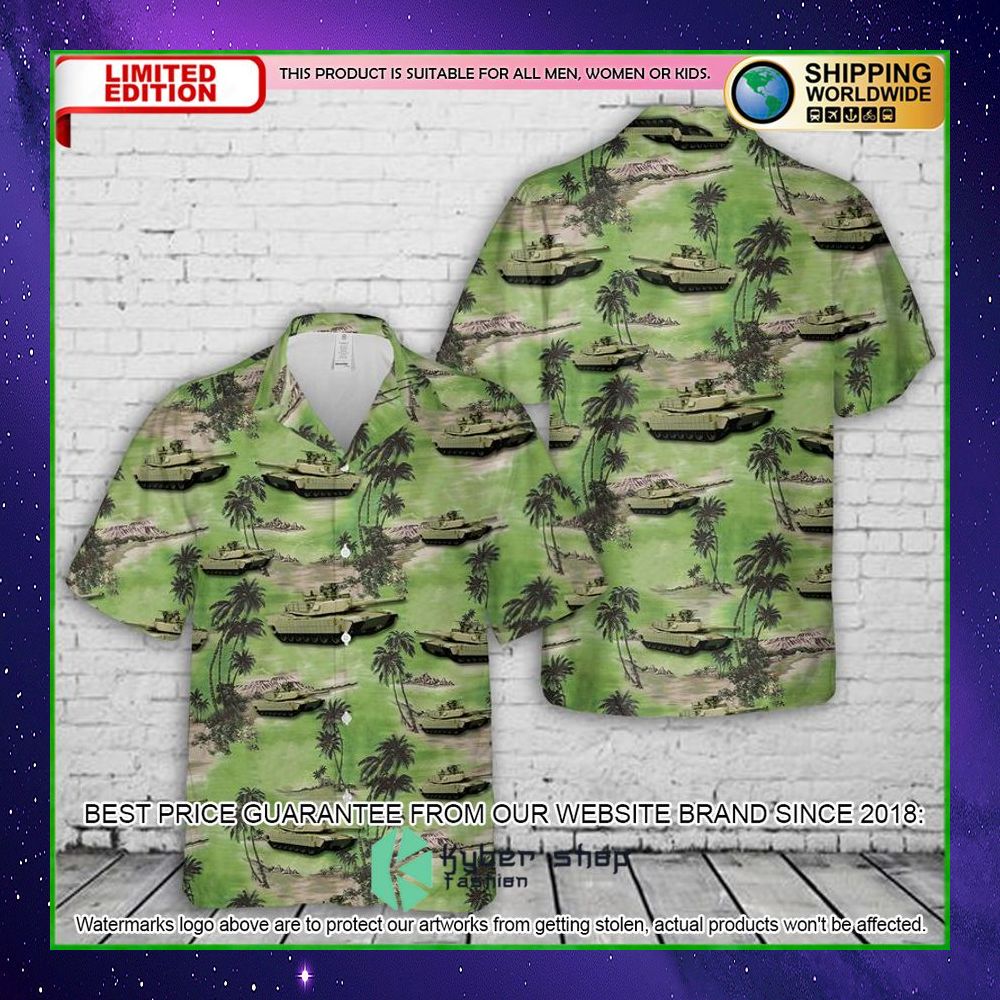 us army m1 abrams hawaiian shirt limited editionwj1bw