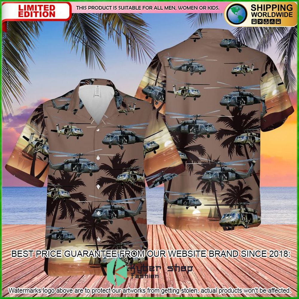 US Army Sikorsky UH-60 Black Hawk Helicopter Hawaiian Shirt - LIMITED EDITION