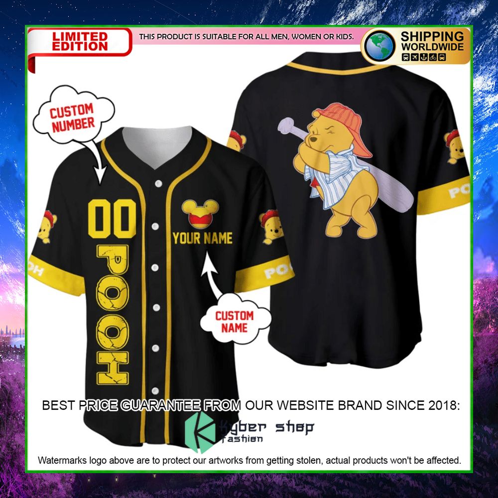 winnie the pooh disney personalized baseball jersey limited editioniaffk