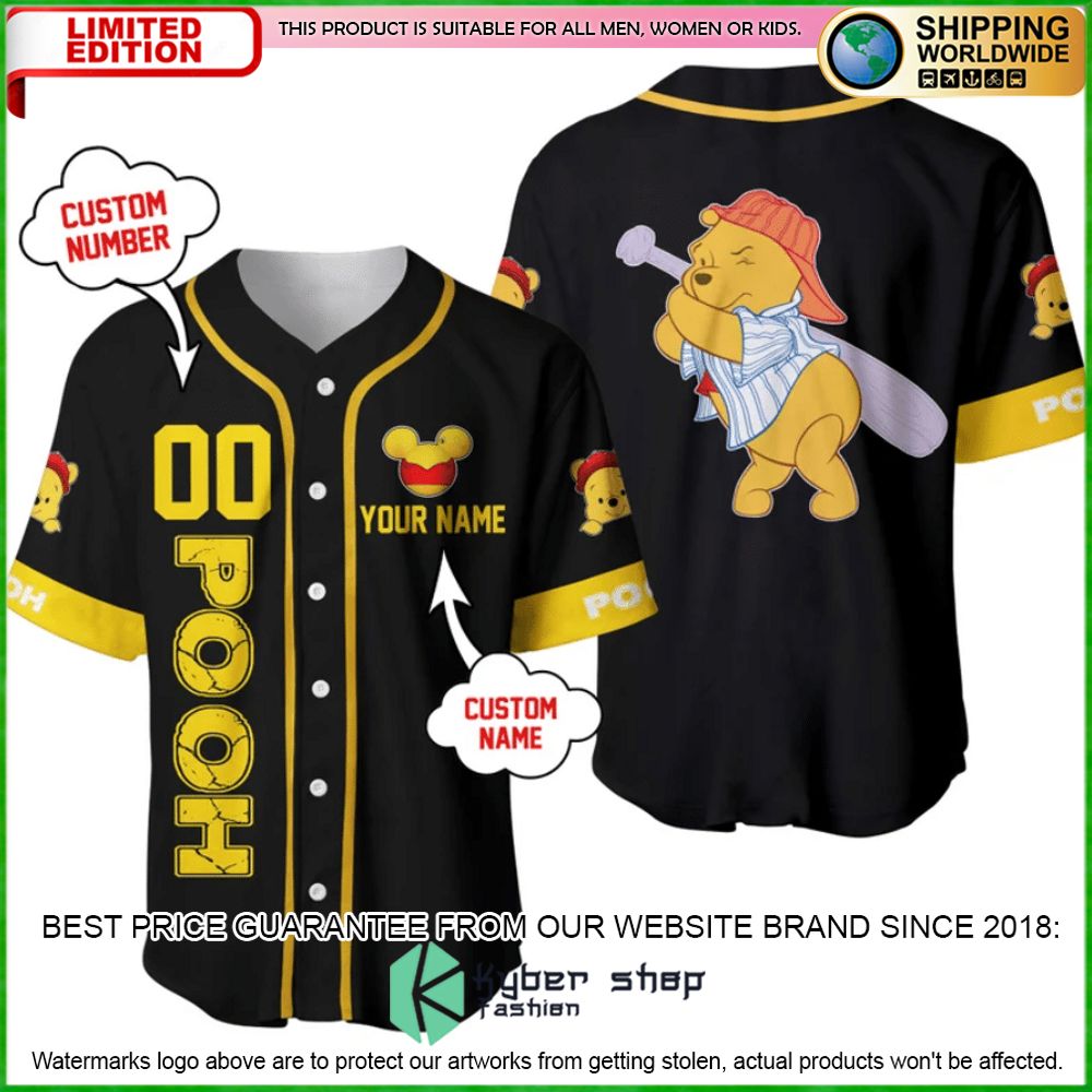 winnie the pooh disney personalized baseball jersey limited editionlhw2o