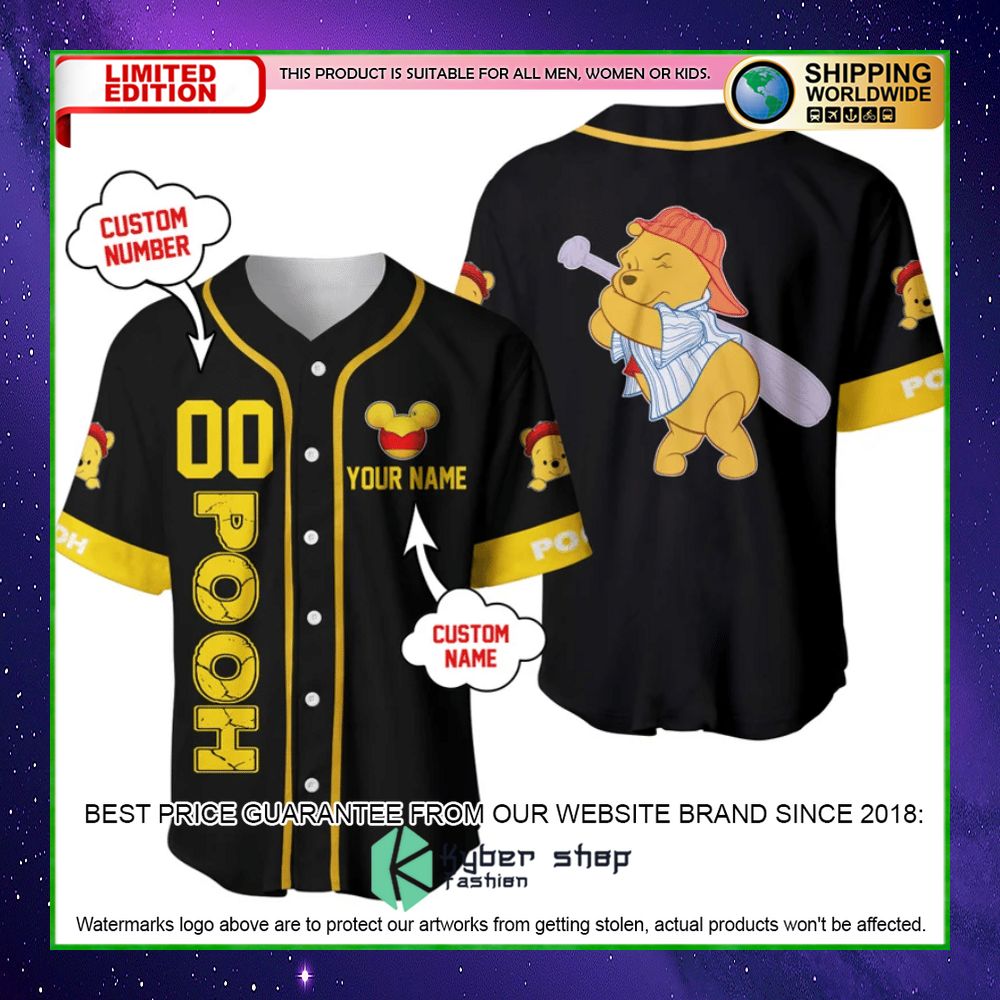 winnie the pooh disney personalized baseball jersey limited editionybn2s