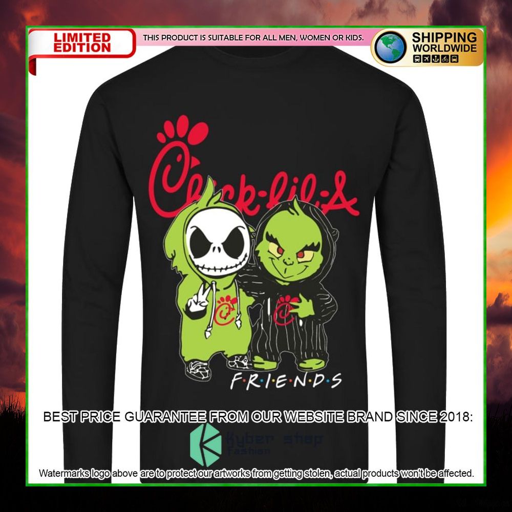 chick fil a jack skelltington grinch friends hoodie shirt limited edition q2b9w