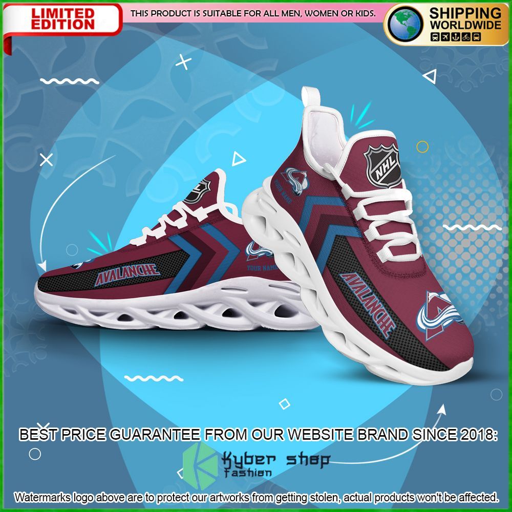 colorado avalanche custom name clunky max soul shoes limited edition je4ns
