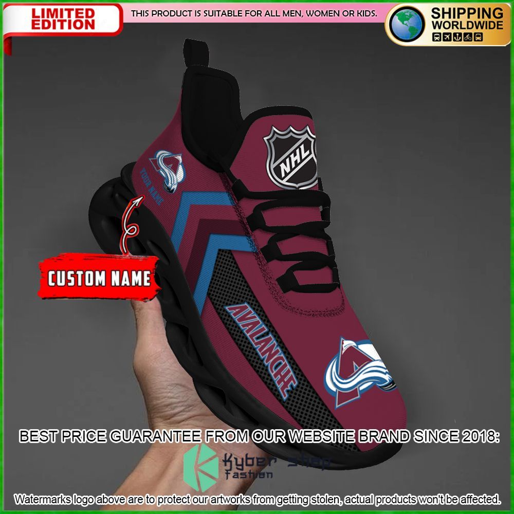 Colorado Avalanche Custom Name Clunky Max Soul Shoes - LIMITED EDITION