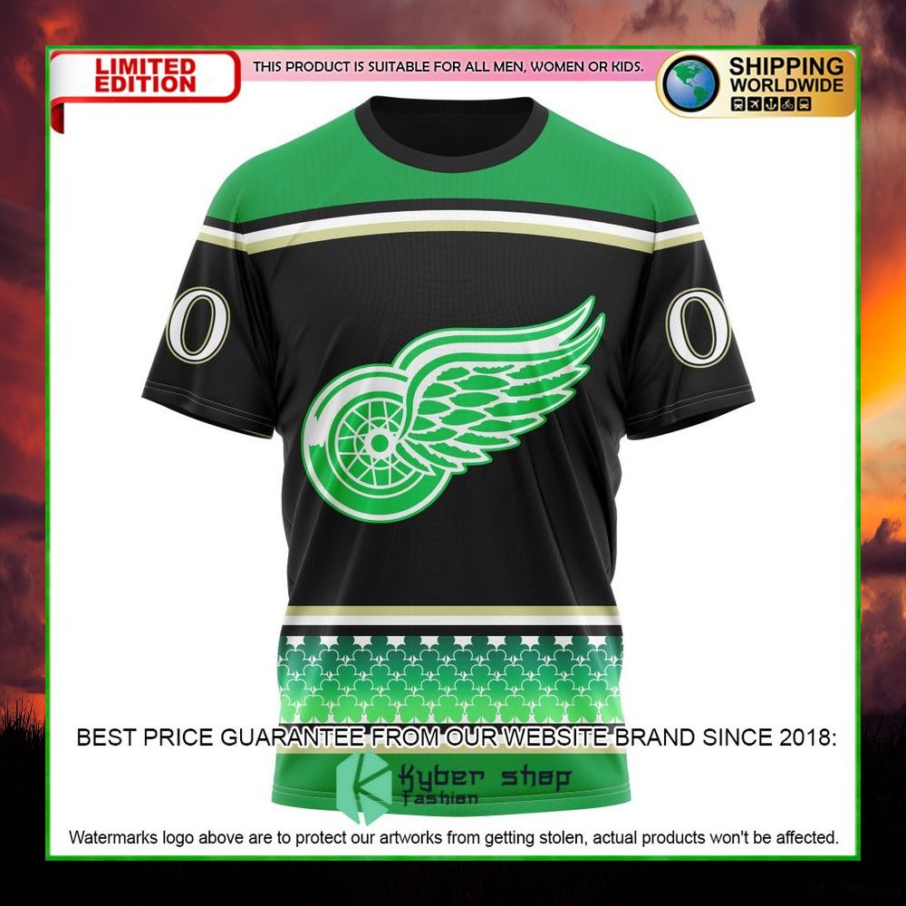 detroit red wings hockey celebrate st patricks day personalized hoodie shirt limited edition vgjhu