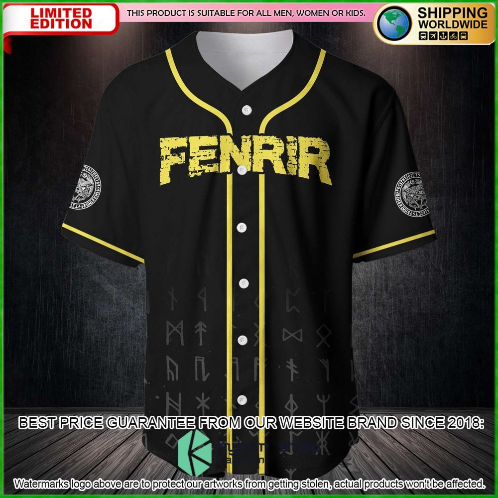 fenrir wolf baseball jersey limited edition phs3s