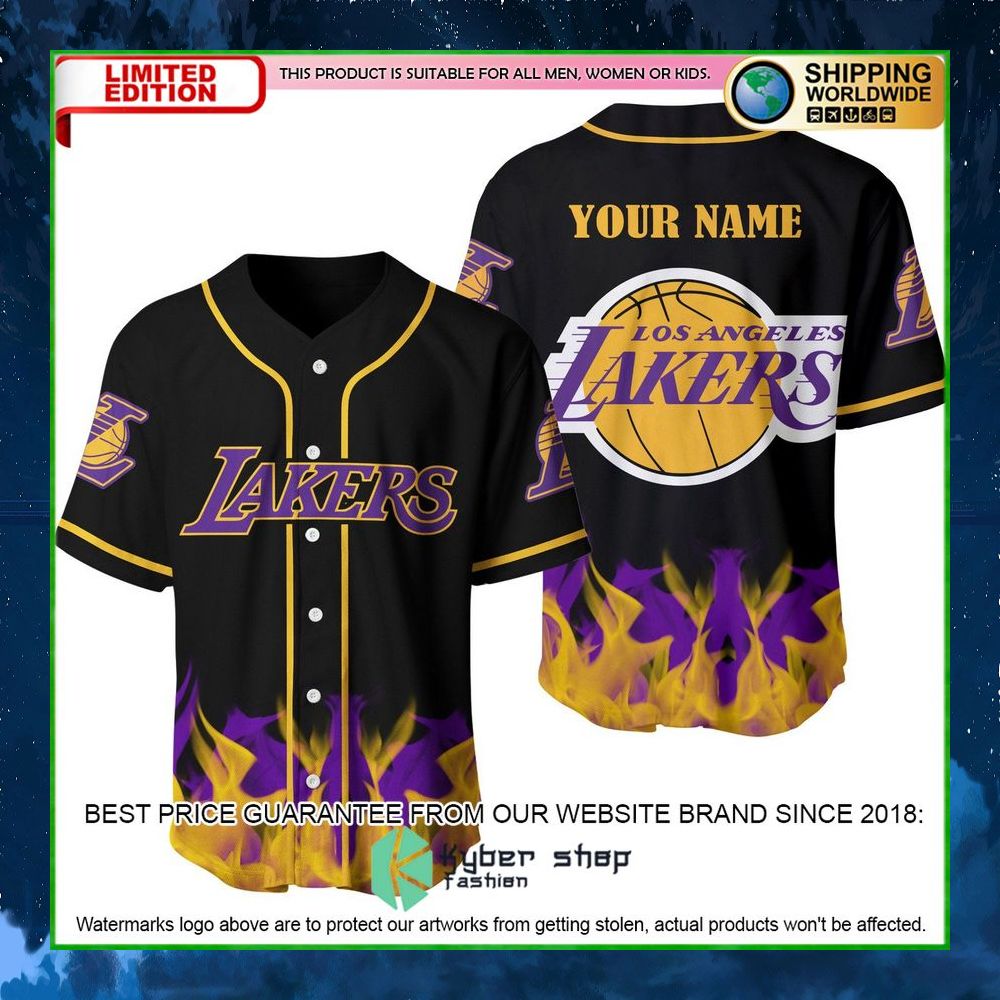 los angeles lakers custom name baseball jersey limited edition a2yca